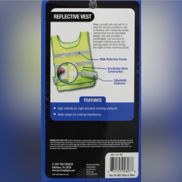 Pro Strength Workout Gloves & Reflective Safety Vest Hi-Vis
Athletic Cycling - Picture 2 of 5